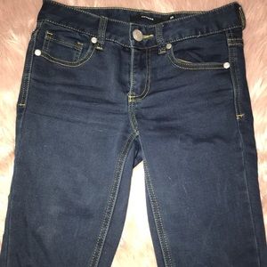 Dark wash skinny jeans